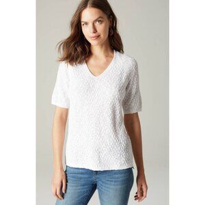 J.JILL Dimensional Elbow-Sleeve Sweater - Size M Regular